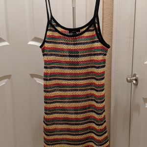 crochet-knit swim cover-up